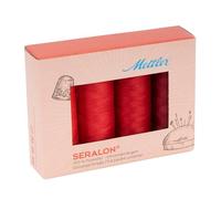 Mettler Seralon No. 100 Kit de 4 bobines de fil Rouge 200 m