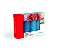 Mettler Seralon No.100 Lot de 4 bobines de fil Bleu océan 200 m