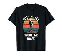 Mettre de côté Mes problèmes Golf Retro Sunset T-Shirt