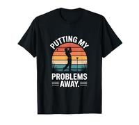 Mettre de côté Mes problèmes Golf Retro Sunset T-Shirt