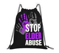 Mettre Fin À La Maltraitance Des Personnes Âgées Sensibilisation À La Maltraitance Des Personnes Âgées Femme Homme Gym Sack Léger Sac À Dos À Cordon Grand Sac À Cordon Pour Yoga Voyage