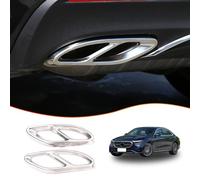 METYOUCAR Silencieux d'échappement en acier inoxydable pour Mercedes Benz A/B/C/E/CLA/CLS/GLC/GLE/GLS (argent)
