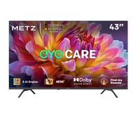 METZ 43MUF7000Z TV 43 pouces (109 cm) Google TV avec protection des yeux, 4K UHD, Dolby Vision & Atmos, HDR10, fonction localisation de la télécommande, triple tuner, CI