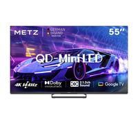 METZ 55MNE8000Z TV MiniLED 144 Hz 55 pouces (140 cm), QLED+ UHD, HDR10+, Smart TV Google, Dolby Vision Atmos, HDMI 2.1, MEMC, Upscaling 4K AI, protection des yeux (faible lumière bleue, sans scintille