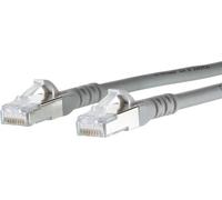 Metz Connect 1308450533-E RJ45 Câble réseau, câble patch CAT 6a S/FTP 0.50 m gris avec cliquet d'encastrement 1 pc(s)