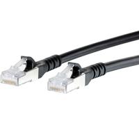 Metz Connect 1308451000-E RJ45 Câble réseau, câble patch CAT 6a S/FTP 1.00 m noir avec cliquet d'encastrement 1 pc(s)