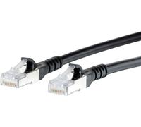Metz Connect 1308451000-E RJ45 Câble réseau, câble patch CAT 6a S/FTP 1.00 m noir avec cliquet dencastrement 1 pc(s)