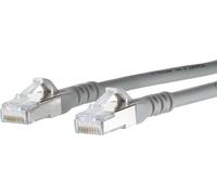 Metz Connect 1308451033-E RJ45 Câble réseau, câble patch CAT 6a S/FTP 1.00 m gris avec cliquet d'encastrement 1 pc(s)