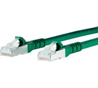 Metz Connect 1308451055-E RJ45 Câble réseau, câble patch CAT 6a S/FTP 1.00 m vert avec cliquet dencastrement 1 pc(s)