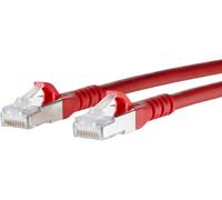Metz Connect 1308451066-E RJ45 Câble réseau, câble patch CAT 6a S/FTP 1.00 m rouge avec cliquet dencastrement 1 pc(s)