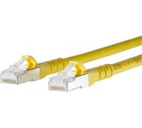Metz Connect 1308451077-E RJ45 Câble réseau, câble patch CAT 6a S/FTP 1.00 m jaune avec cliquet dencastrement 1 pc(s)