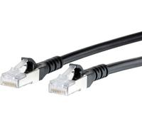 Metz Connect 1308451500-E RJ45 Câble réseau, câble patch CAT 6a S/FTP 1.50 m noir avec cliquet d'encastrement 1 pc(s)
