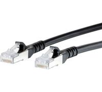 Metz Connect 1308451500-E RJ45 Câble réseau, câble patch CAT 6a S/FTP 1.50 m noir avec cliquet dencastrement 1 pc(s)