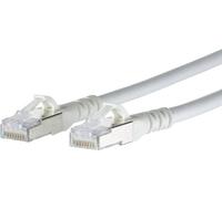 Metz Connect 1308451588-E RJ45 Câble réseau, câble patch CAT 6a S/FTP 1.50 m blanc avec cliquet d'encastrement 1 pc(s)