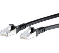 Metz Connect 1308452000-E RJ45 Câble réseau, câble patch CAT 6a S/FTP 2.00 m noir avec cliquet d'encastrement 1 pc(s)