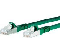 Metz Connect 1308452055-E RJ45 Câble réseau, câble patch CAT 6a S/FTP 2.00 m vert avec cliquet d'