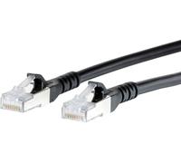 Metz Connect 1308453000-E RJ45 Câble réseau, câble patch CAT 6a S/FTP 3.00 m noir avec cliquet dencastrement 1 pc(s)