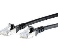Metz Connect 1308453000-E RJ45 Câble réseau, câble patch CAT 6a S/FTP 3.00 m noir avec cliquet d'encastrement 1 pc(s)