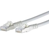 Metz Connect 1308453088-E RJ45 Câble réseau, câble patch CAT 6a S/FTP 3.00 m blanc avec cliquet d'encastrement 1 pc(s)