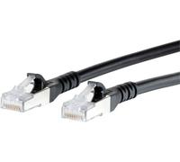Metz Connect 1308455000-E RJ45 Câble réseau, câble patch CAT 6a S/FTP 5.00 m noir avec cliquet dencastrement 1 pc(s)