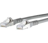 Metz Connect 1308455033-E RJ45 Câble réseau, câble patch CAT 6a S/FTP 5.00 m gris avec cliquet d'encastrement 1 pc(s)