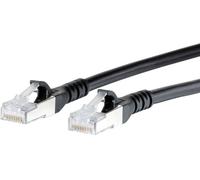 Metz Connect 130845A000-E RJ45 Câble réseau, câble patch CAT 6a S/FTP 10.00 m noir avec cliquet dencastrement 1 pc(s)
