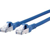 Metz Connect 130845A044-E RJ45 Câble réseau, câble patch CAT 6a S/FTP 10.00 m bleu avec cliquet d'encastrement 1 pc(s)