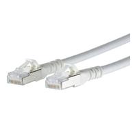 Metz Connect 130845A088-E RJ45 Câble réseau, câble patch CAT 6a S/FTP 10.00 m blanc avec cliquet dencastrement 1 pc(s)