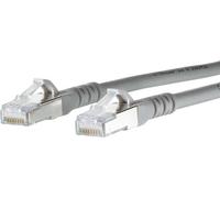 Metz Connect 130845A533-E RJ45 Câble réseau, câble patch CAT 6a S/FTP 15.00 m gris avec cliquet d'encastrement 1 pc(s)
