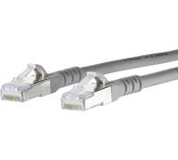 Metz Connect 130845B533-E RJ45 Câble réseau, câble patch CAT 6a S/FTP 25.00 m gris avec cliquet d'encastrement 1 pc(s)