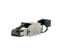 METZ CONNECT 130E405032-E connecteur de fils RJ-45 Noir, Argent - Connecteurs de fils (RJ-45, Noir, Argent, IP20, 50 V, 1 A, 49,8 x 13,8 x 16,5 mm)