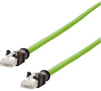 Metz Connect 142M2X55010 RJ45 Câble réseau, câble patch CAT 6a S/FTP 1.00 m vert gaine PUR, résistant aux acides, résistant à lozone, résistant aux UV, pour