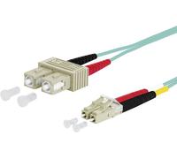 Metz Connect 151J1EOJO10E fibre optique FO Câble de raccordement [2x SC mâle - 2x LC mâle] 50/125 µ Multimode OM3 1.00 m