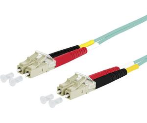 Metz Connect 151J1JOJO50E fibre optique FO Câble de raccordement 5.00 m turquoise [2x LC mâle - 2x LC mâle] 50/125 µ Multimode OM3