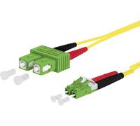 Metz Connect 151P1EAJA10E fibre optique FO Câble de raccordement 1.00 m jaune [2x SC APC mâle - 2x LC mâle] 9/125 µ Singlemode OS2