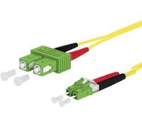 Metz Connect 151P1EAJA10E fibre optique FO Câble de raccordement 1.00 m jaune [2x SC APC mâle - 2x LC mâle] 9/125 µ Singlemode OS2