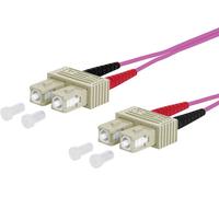 Metz Connect 151S1EOEO10E fibre optique FO Câble de raccordement [2x SC mâle - 2x SC mâle] 50/125 µ Multimode OM4 1.00 m