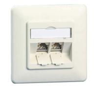 Metz Connect BTR NETCOM Boîte de connexion C6A module encastré 2 ports 180°, blanc TN C6Amod-2UP-180rw Quantité:1
