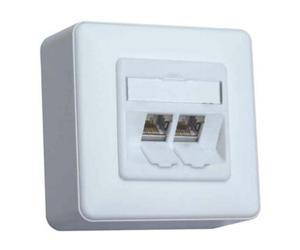 Metz Connect BTR NETCOM Boîtier de connexion C6A module AP 2 ports 180 AP, blanc mat TN C6Amod-2AP-180rw Quantité:1