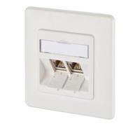 Metz Connect BTR NETCOM Boîtier de connexion, Cat.6A 2xRJ45, UP, blanc TN E-DATmod-2UP-rws Quantité:1