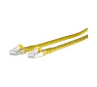 Metz Câble réseau RJ45 1308451077-E CAT6a S/FTP 1,00 m Jaune avec cliquet d'encastrement 1 pc