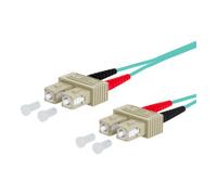 Metz Connect 151J1EOEO10E fibre optique FO Câble de raccordement 1.00 m turquoise [2x SC mâle - 2x SC mâle] 50/125 µ Multimode OM3