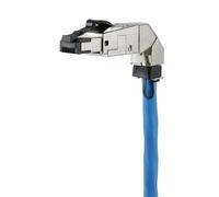 Metz Connect Fiche RJ45 130E405042-E mâle noir pouvant être confectionnée sur le terrain 1 pc