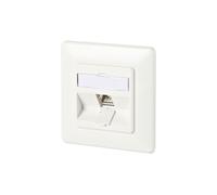 METZ CONNECT C6Amodul 1 port 180°M Boîtier encastré, blanc pur RAL9010