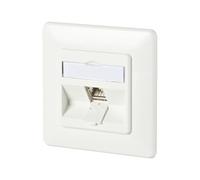 METZ CONNECT C6Amodul 1 Port 180°M UP Blanc Pur