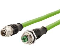 METZ CONNECT Câble de liaison M12 BU-M12 ST, 8 pôles codage X, droit-droit, 1 m