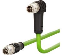 METZ CONNECT Câble de liaison M12 ST-M12 ST, 8 pôles, codage X, droit-coudé, 5 m