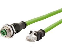 METZ CONNECT Câble de raccordement M12 BU-RJ45 ST, 8 pôles codage X, droit-droit, 10 m