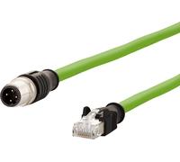 METZ CONNECT Câble de raccordement M12 ST-RJ45 ST, 4 pôles codage D, droit-droit, chaîne porte-câbles, torsion, 10 m
