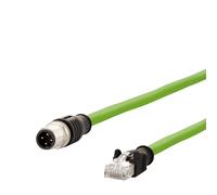 Metz Connect Câble Ethernet industriel M12-RJ45 142M4D15010 Cat5e S/UTP codage D 1 m vert